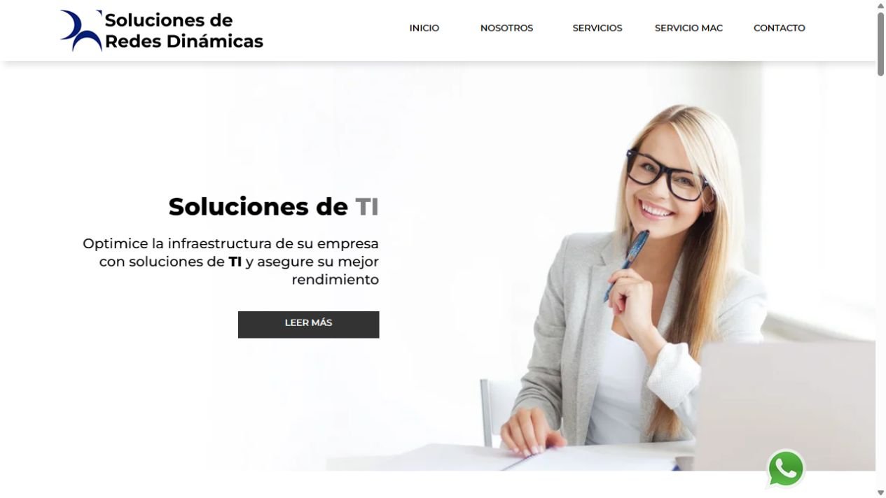 Página actual de DN Solutions, con su oferta de soluciones de TI